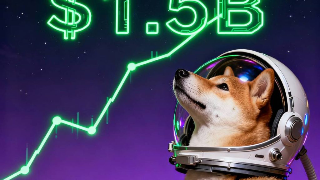 กราฟแสดงมูลค่า Open Interest ของ Dogecoin ที่ฟื้นตัวกลับมาเหนือระดับ 1.5 พันล้านดอลลาร์