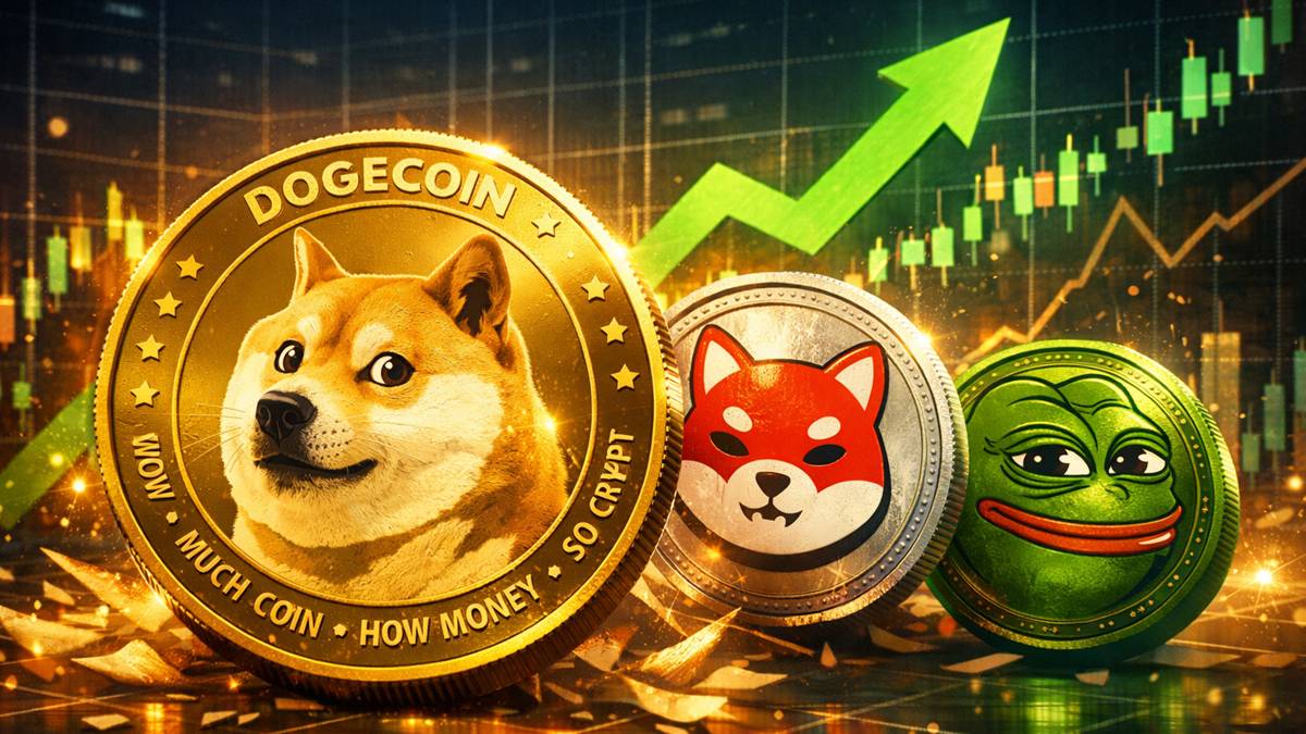 เหรียญ Dogecoin ขึ้นเหนือแนวต้านในกราฟราคา 2026-01-05