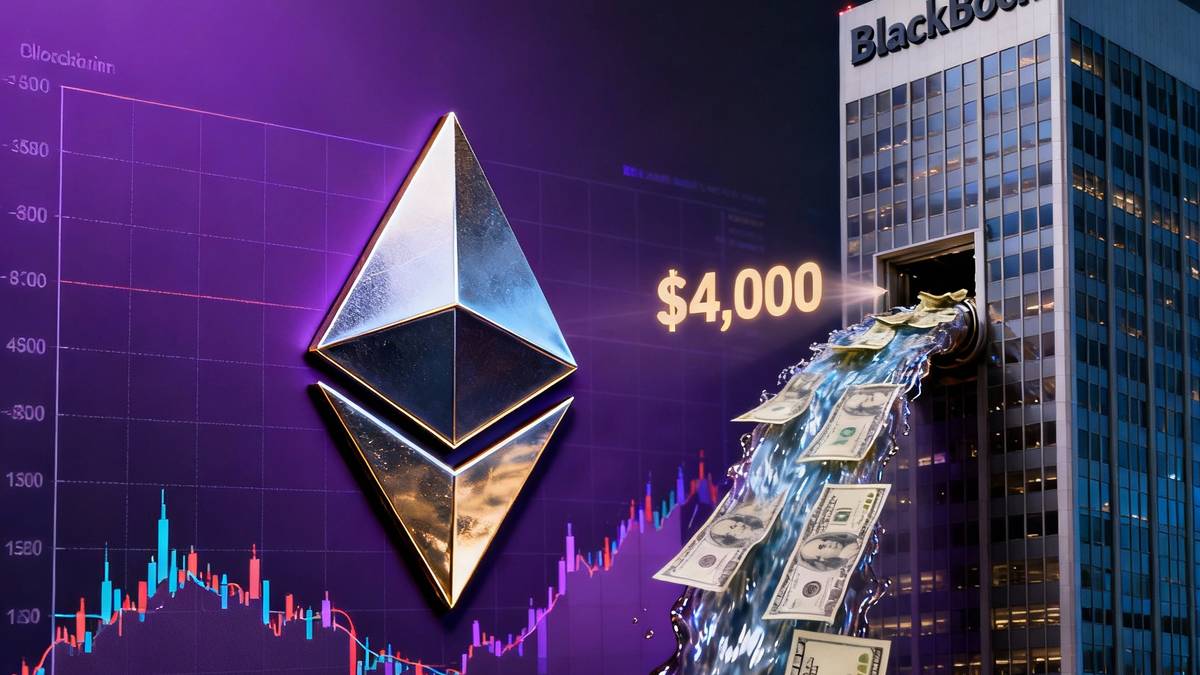 กราฟราคา ETH พุ่งขึ้น โดยมีเงินทุนจาก BlackRock ไหลเข้า Ethereum ETF อย่างต่อเนื่อง