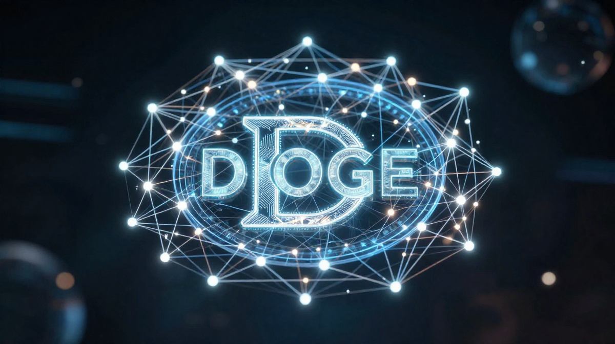 การสร้างสรรค์ภาพเทคโนโลยีสมัยใหม่ของ Dogecoin 2026-01-14