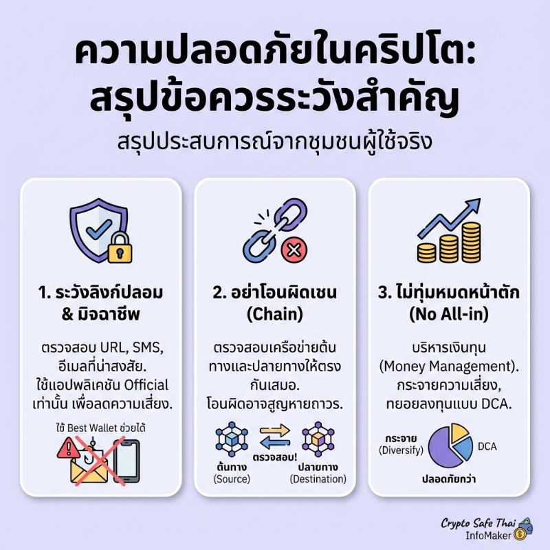 เทคนิคการเล่นคริปโตให้ปลอดภัยสรุปจาก Pantip