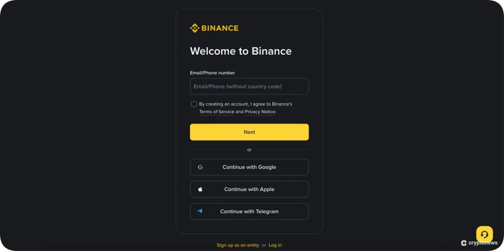 binance račun