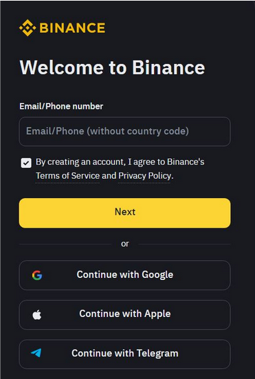 jak začít obchodovat s kryptoměnam – Registrace na Binance