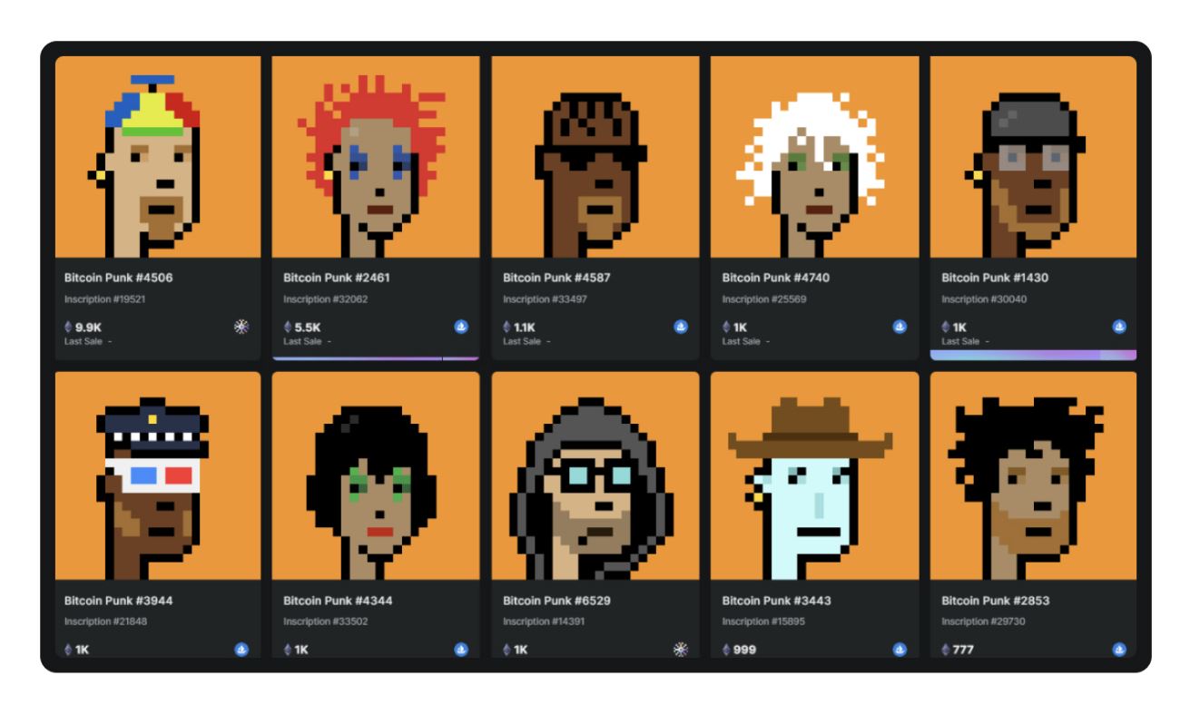 Kdo má největší vliv na cenu bitcoinu v roce 2025? Pixeloví Bitcoin Punks: sběratelské NFT na síti Bitcoin. Zdroj: Forkast