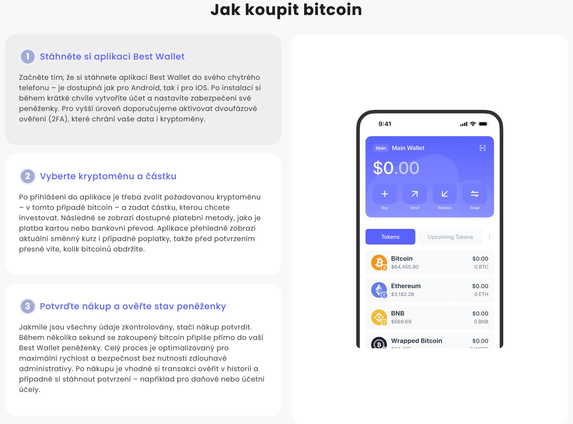 Jak koupit bitcoin anonymně na Best Wallet