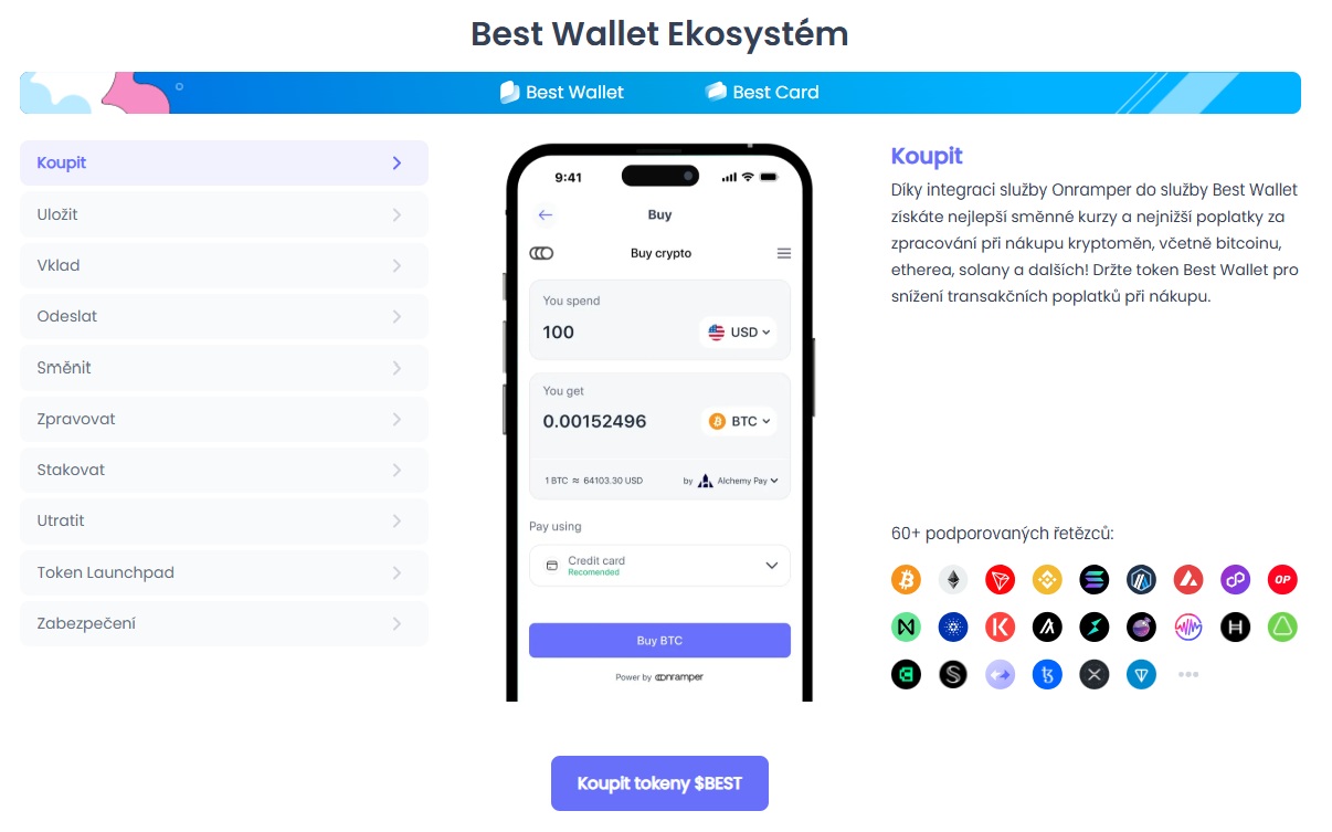 Best Wallet řadící se mezi nové kryptoměny s potenciálem přináší investorům řadu výhod a benefitů