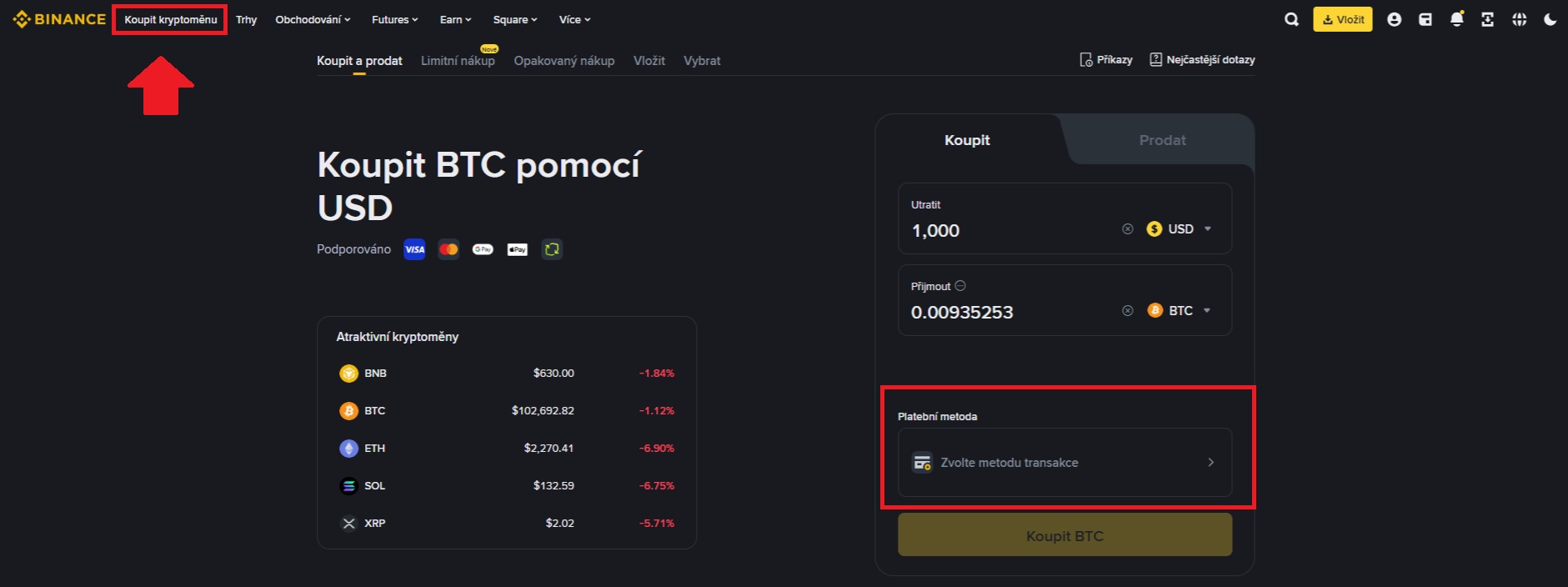 Jak provést nákup nejlepší kryptoměny na burze Binance