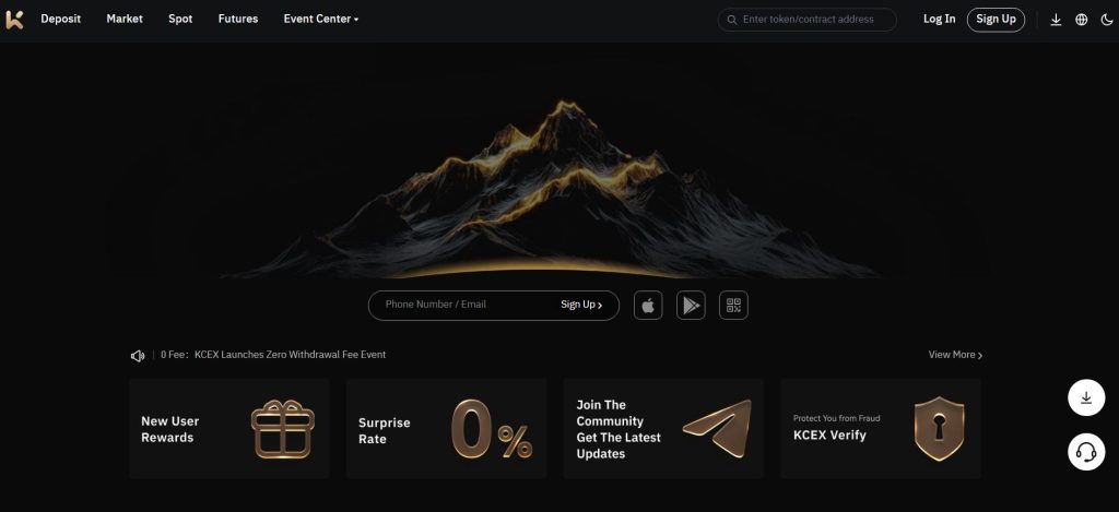 Krypto burzy bez KYC KCex