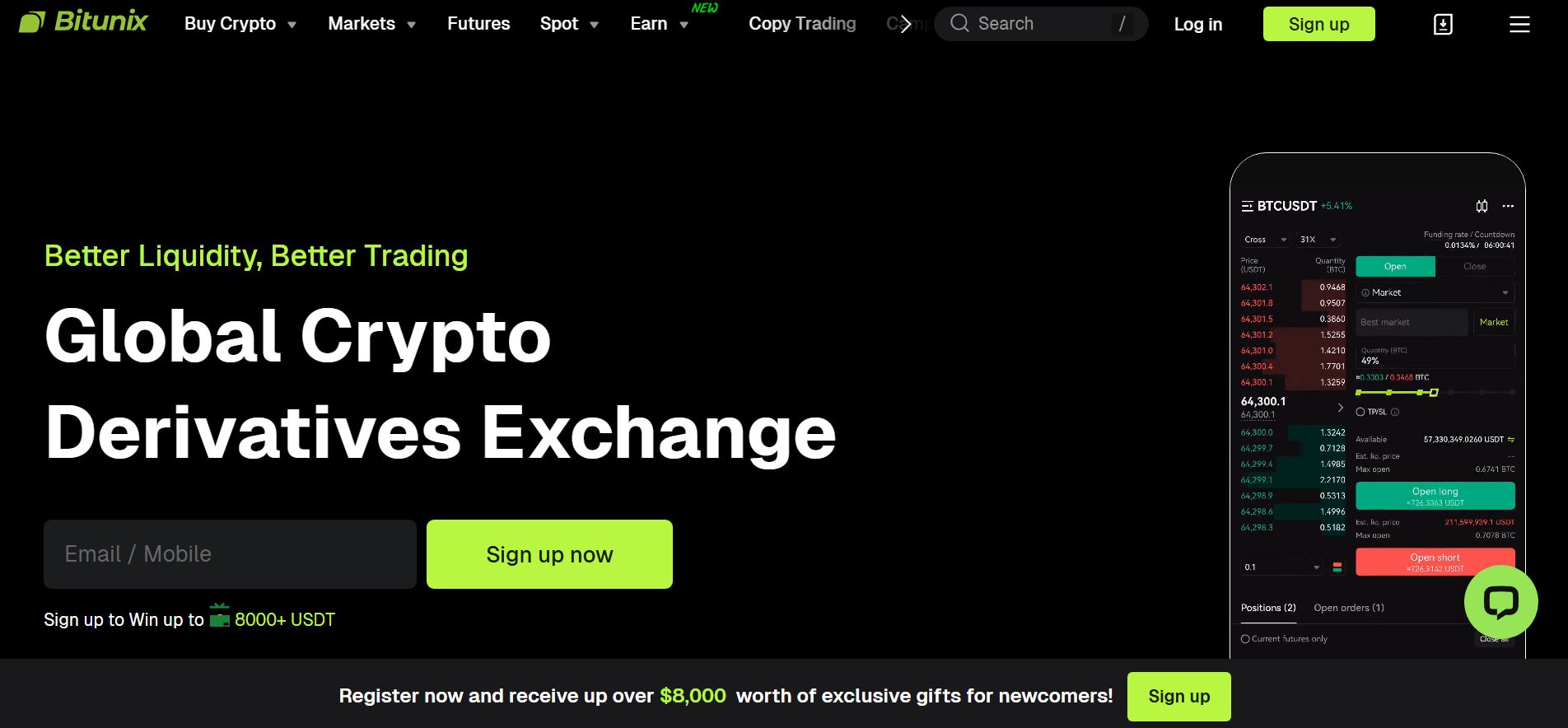 Bitunic, burzy bez KYC