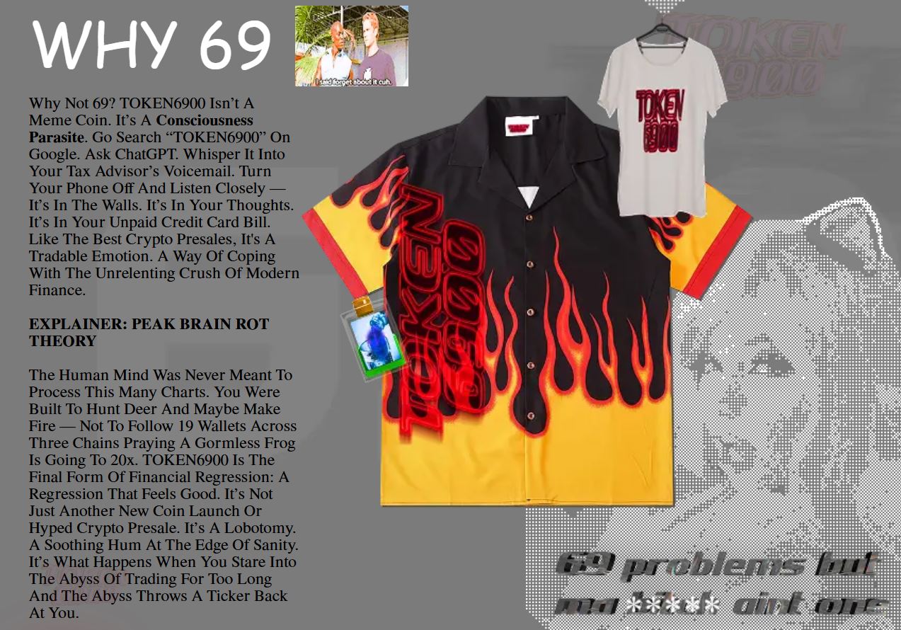 Další populární meme coin je TOKEN6900, který spolu s tokenem pump.fun oslovuje tisíce investorů