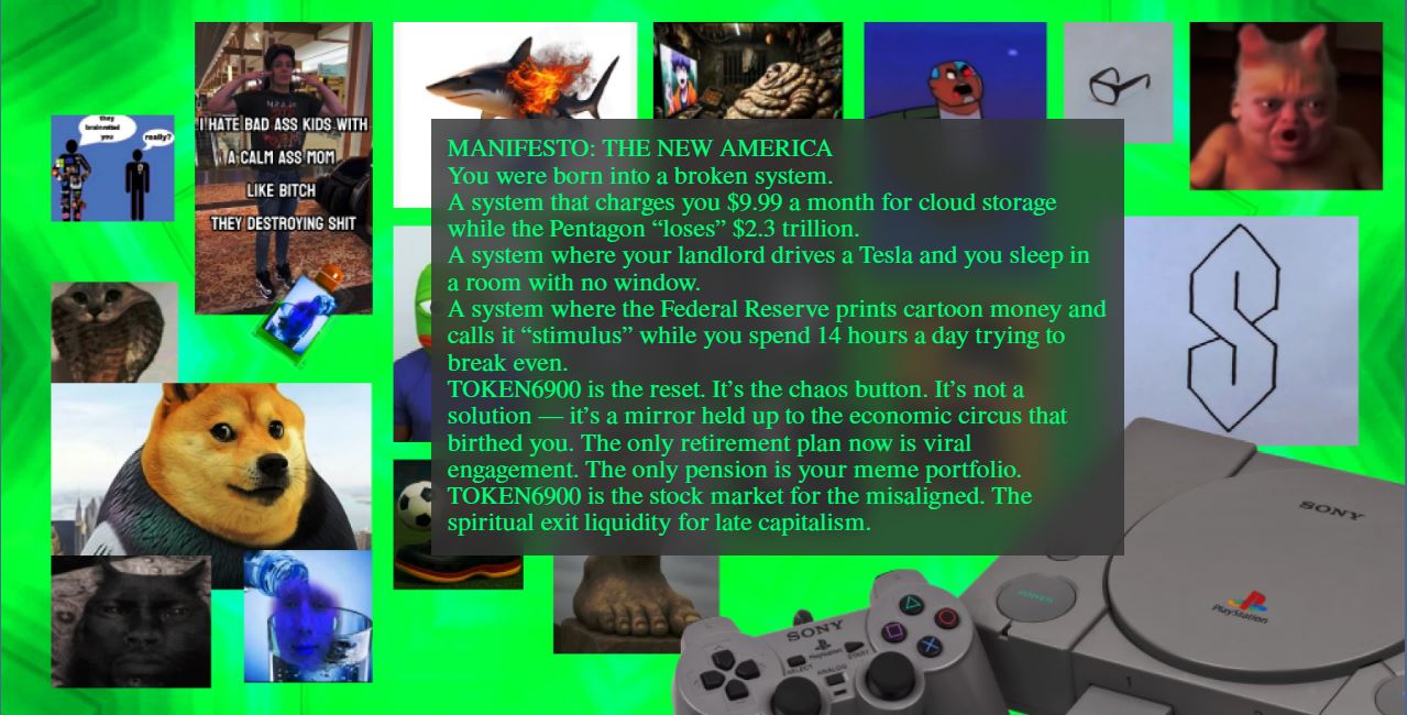 Token6900 a jeho manefisto, díky kterému se zařadil mezi alternativy pump.fun tokenu