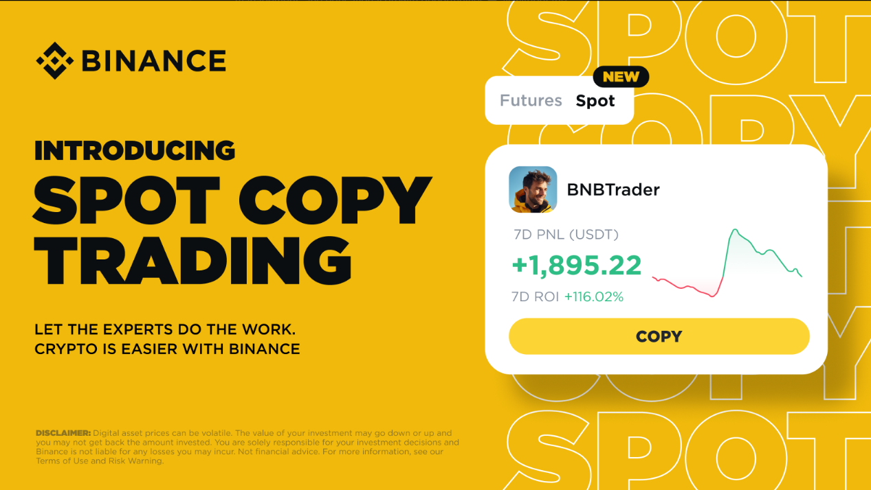 Spot copy trading na Binance.