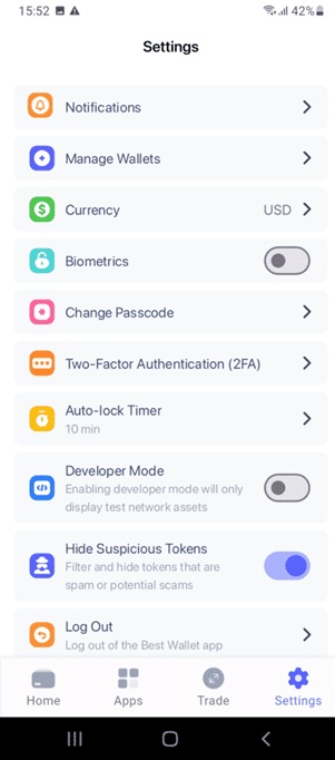 Best Wallet klade silný důraz na bezpečnost