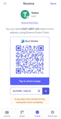 Nákup kryptoměn je v Best Wallet velmi jednoduchý