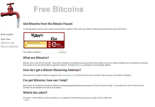 Další možností, jak získat bitcoin zdarma, je skrze faucety