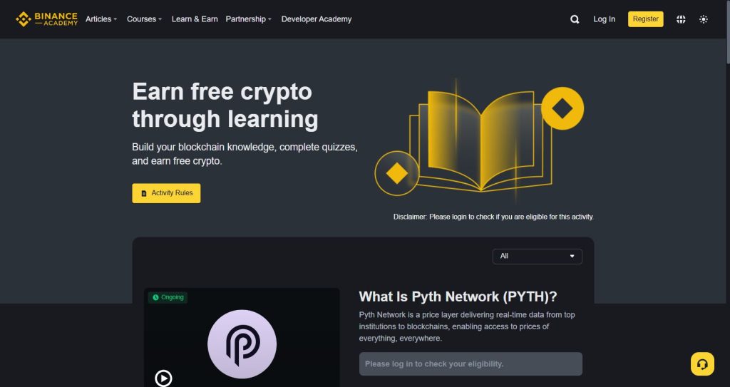 Pokud s kryptoměnami začínáte, využijte materiály v Binance Academy.