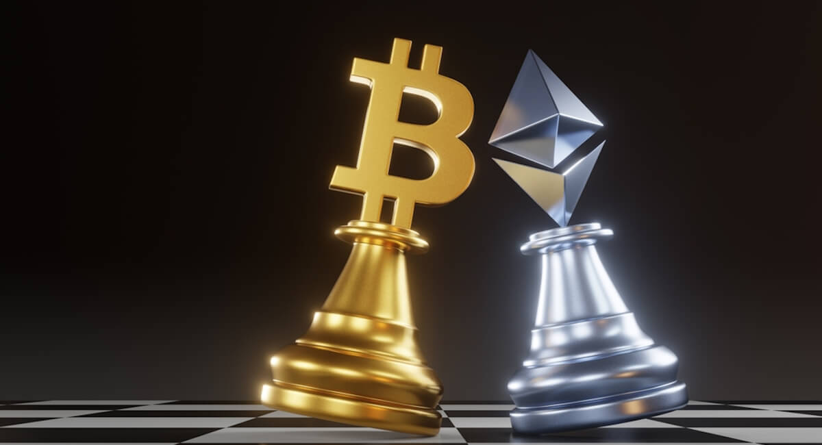 Bitcoin vs ethereum. Zdroj: cryptonews.com