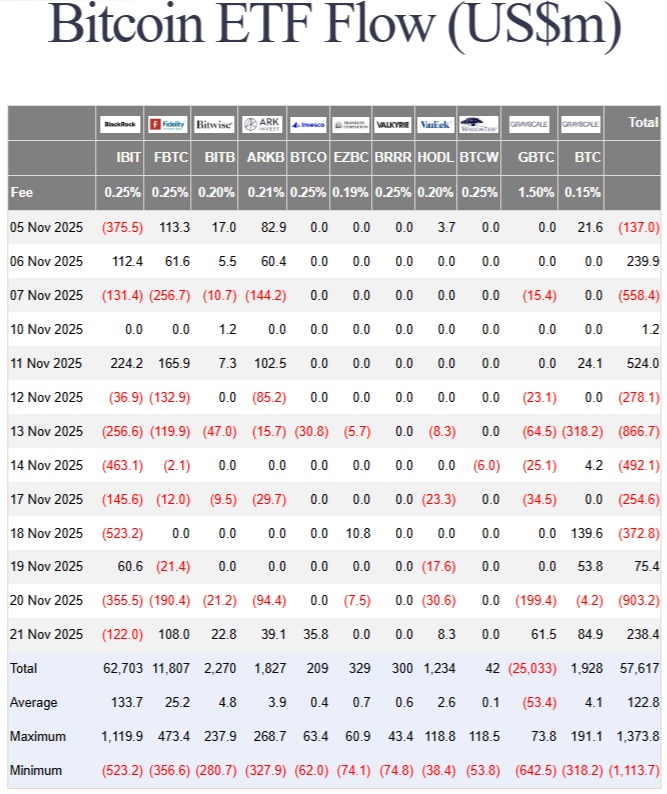 Spotová ETF pro bitcoin v posledních týdnech čelí výraznému odlivu kapitálu. 