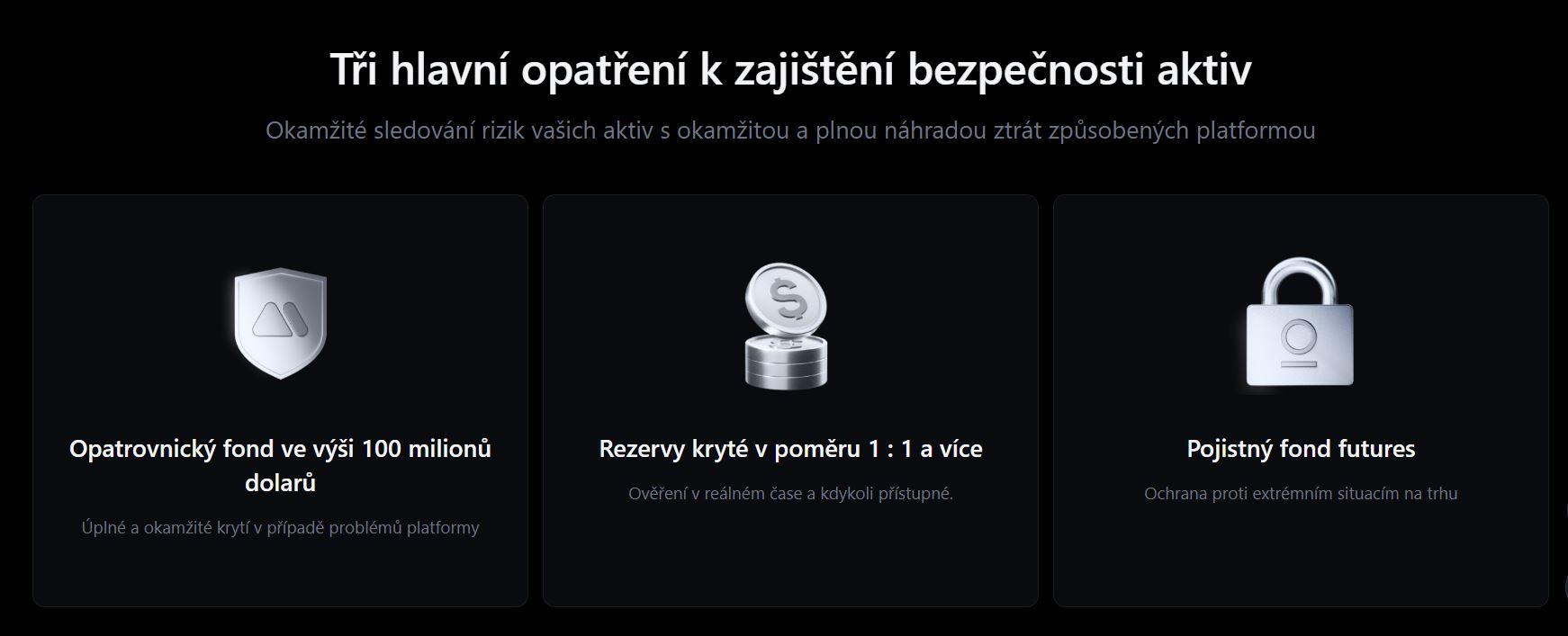 Opatření k zajistění bezpečnosti aktiv na MEXC. Zdroj: mexc