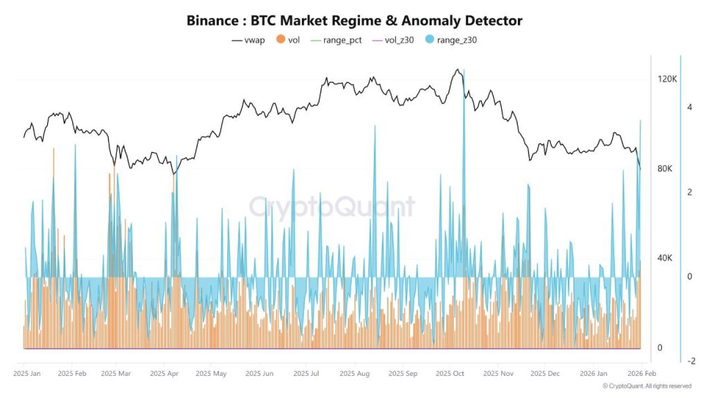 Bitcoin anomaly detector – ukazatel volatility