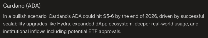 AI perplexity predikuje cenu ADA 5-6 USD do konce roku 2026