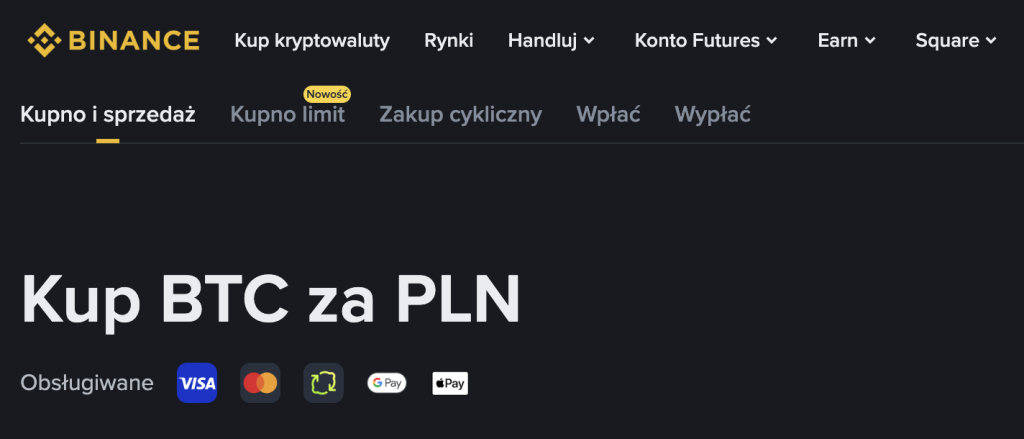 jak kupić bitcoin na binance