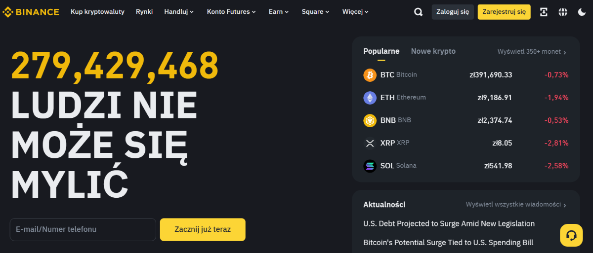 binance najlepsza giełda kryptowalut