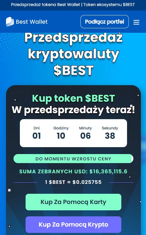 best wallet strona przedsprzedaży z licznikiem czasu do kolejnego wzrostu cen
