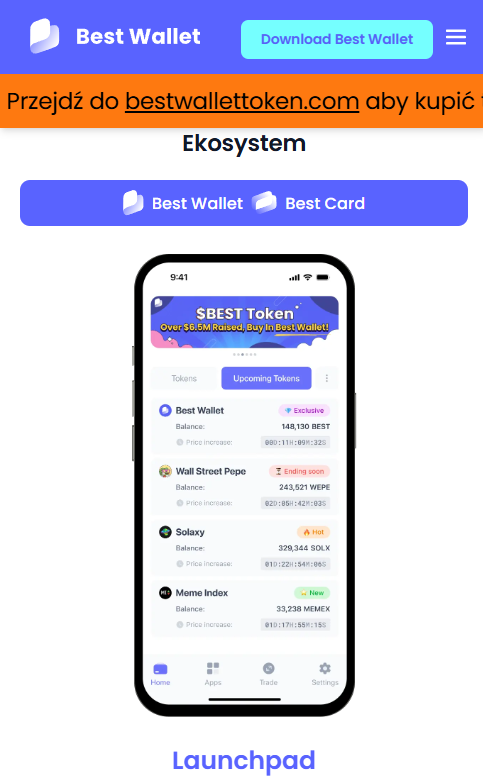 launchpad best wallet nowe kryptowaluty