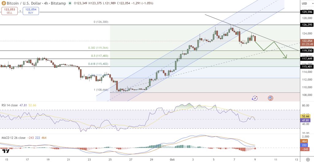 wykres ceny bitcoina
