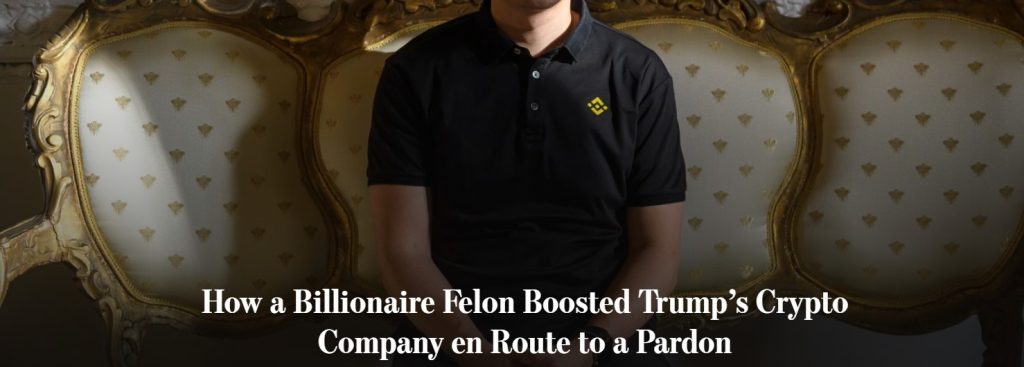 giełda Binance promowała stablecoina Trumpa