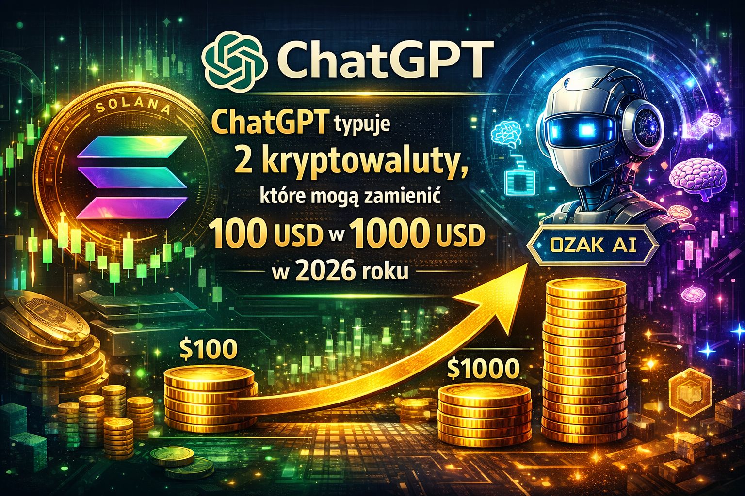 ChatGPT prognozy kryptowalut: dwa typy o wzroście 900% w 2026