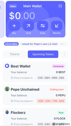 Best Wallet tokenek