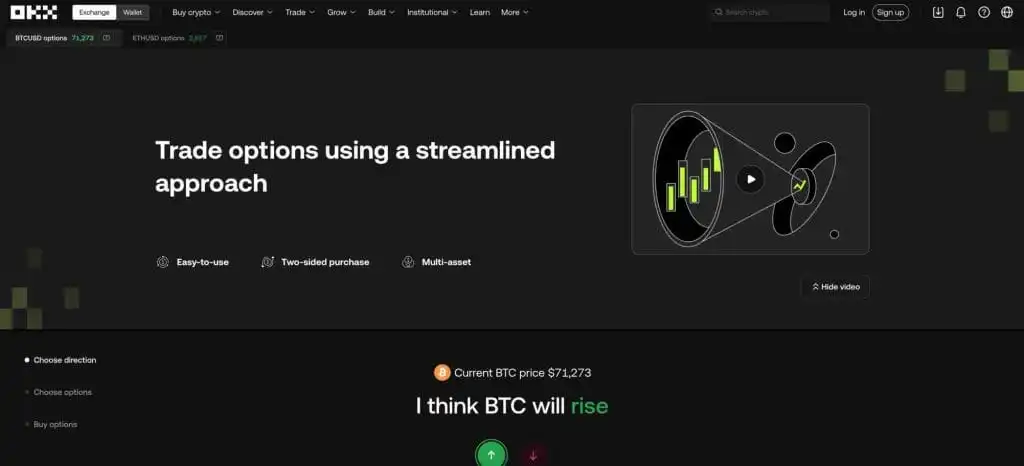 kripto opciós kereskedés - OKX