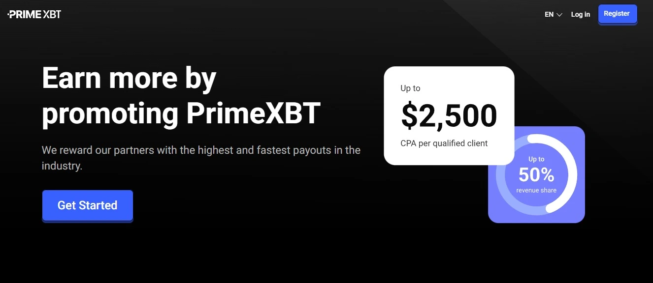 PrimeXBT kripto affiliate program
