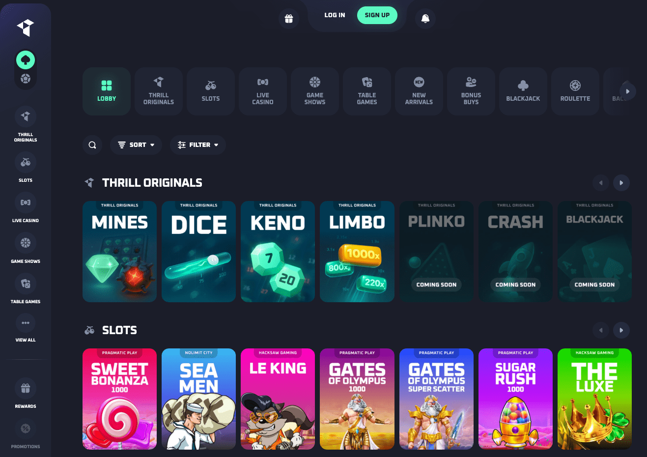 thrill kriptó kaszinó