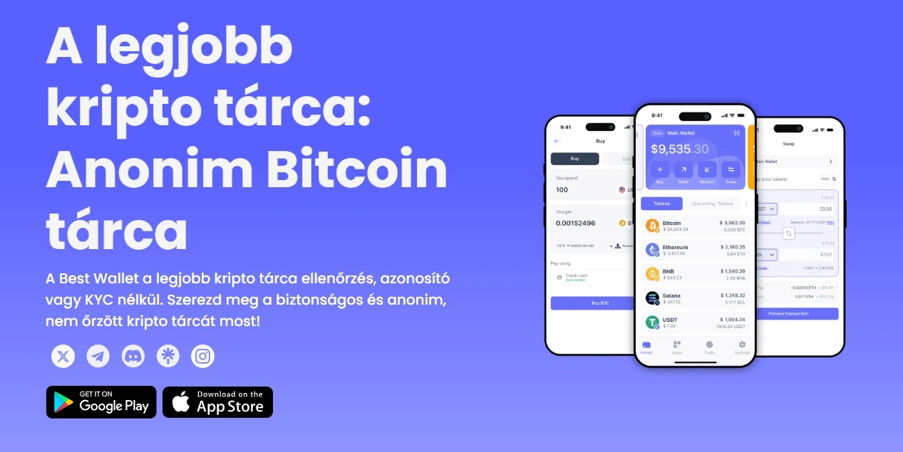 Best Wallet - a legjobb P2P kriptotőzsdék