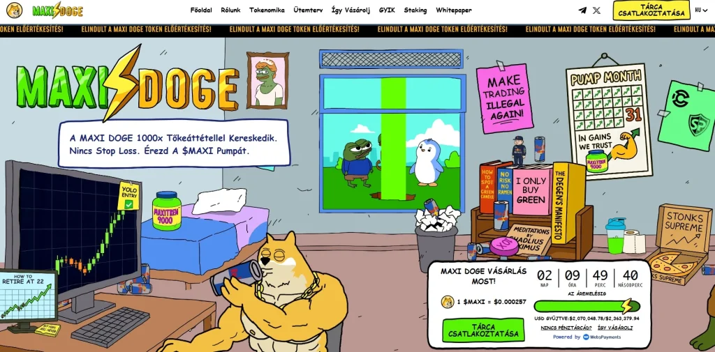 Maxi Doge mémcoin ajánló