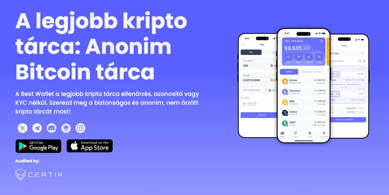 Best Wallet - a legjobb Coinbase alternatíva