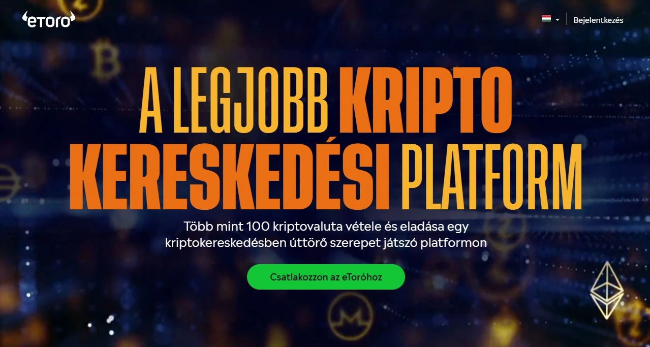 eToro - a legjobb Coinbase alternatívák
