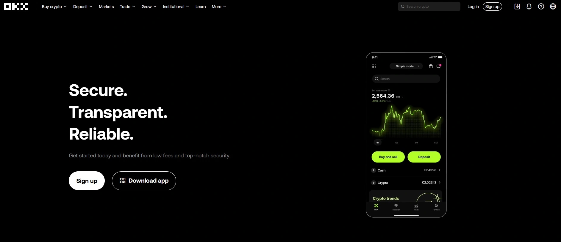 OKX - a legjobb Coinbase alternatívák