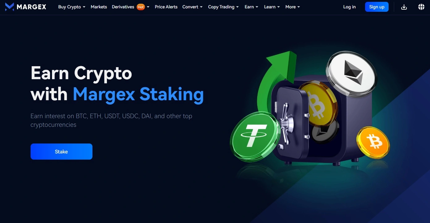Margex - a legjobb kripto staking platformok