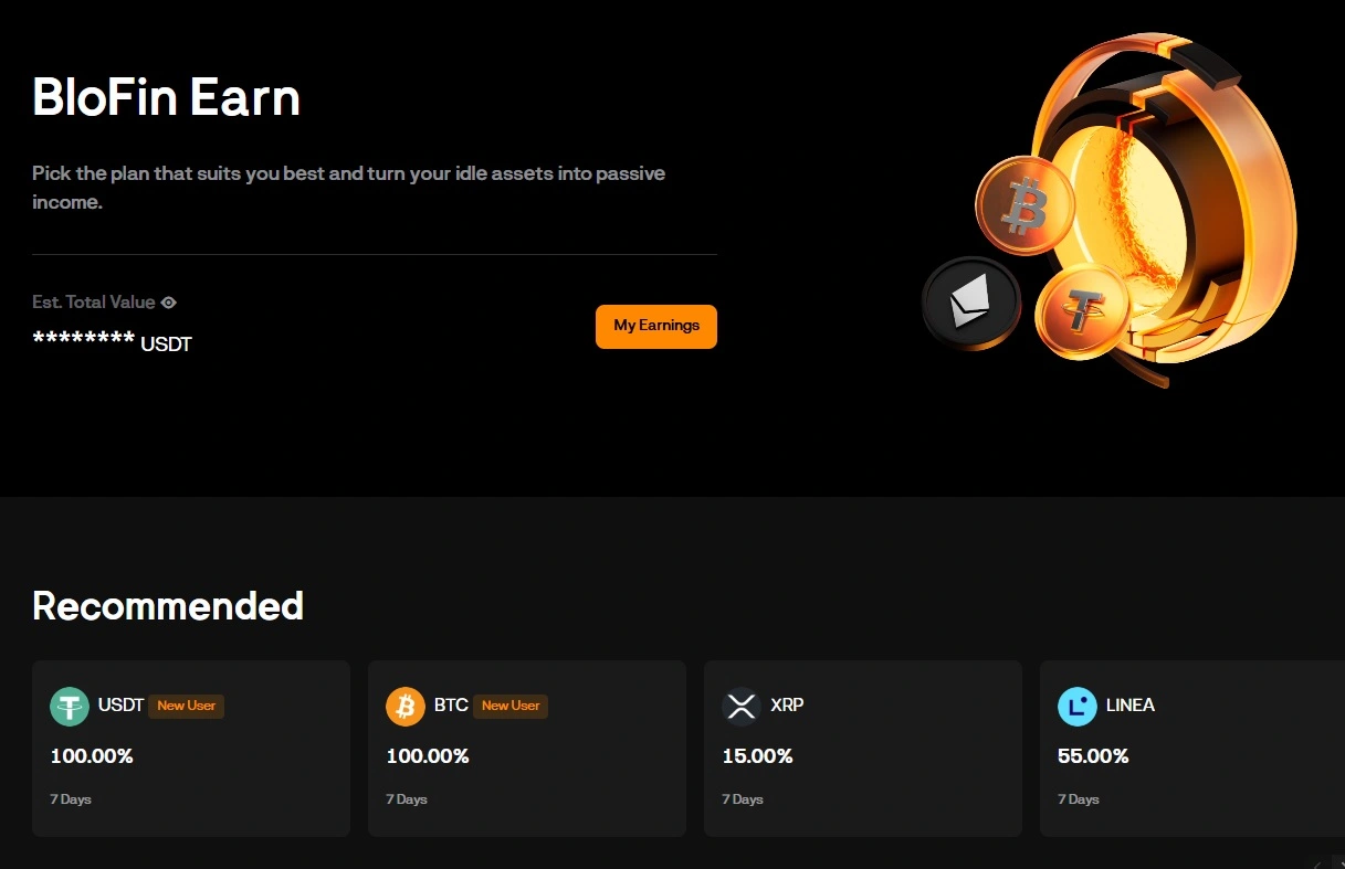 BloFin - a legjobb kripto staking platformok