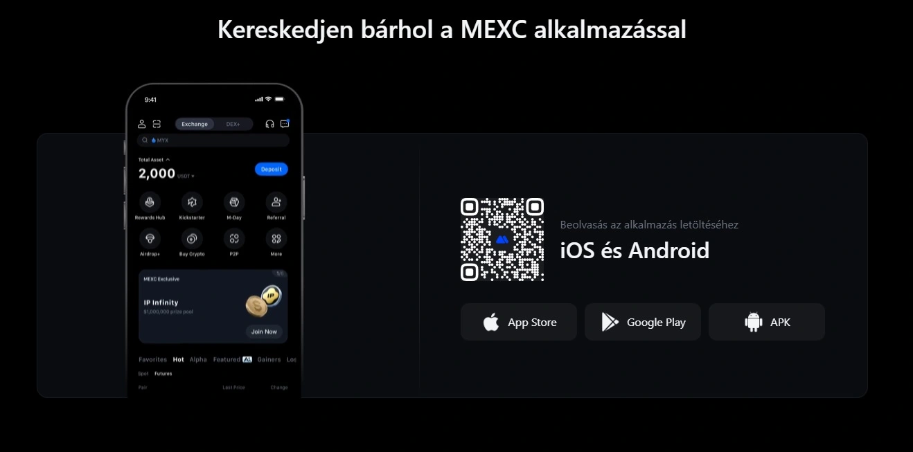 MEXC- applikáció