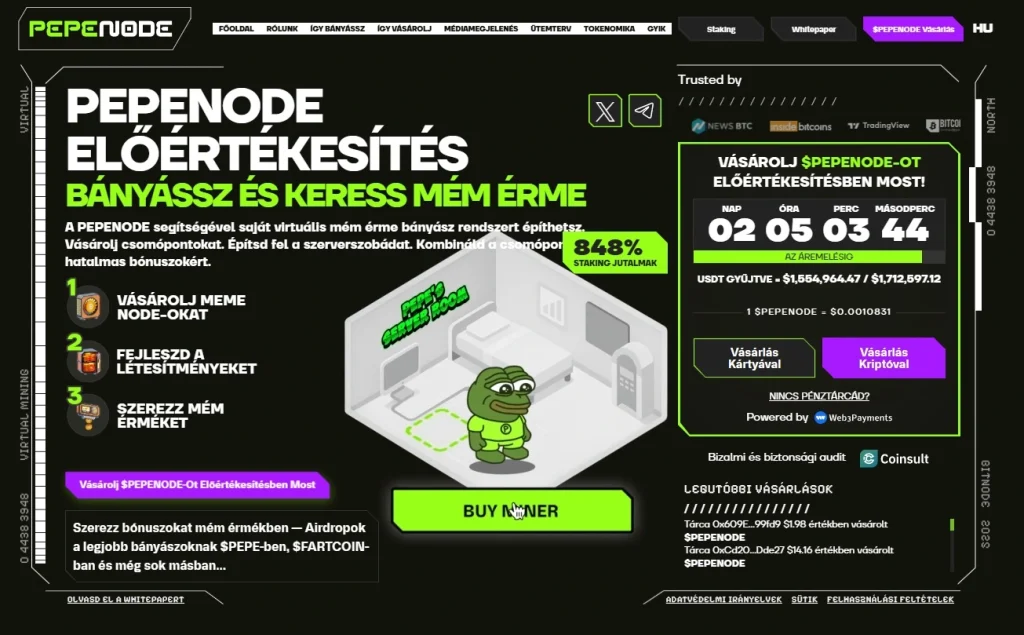 Pepenode vásárlás