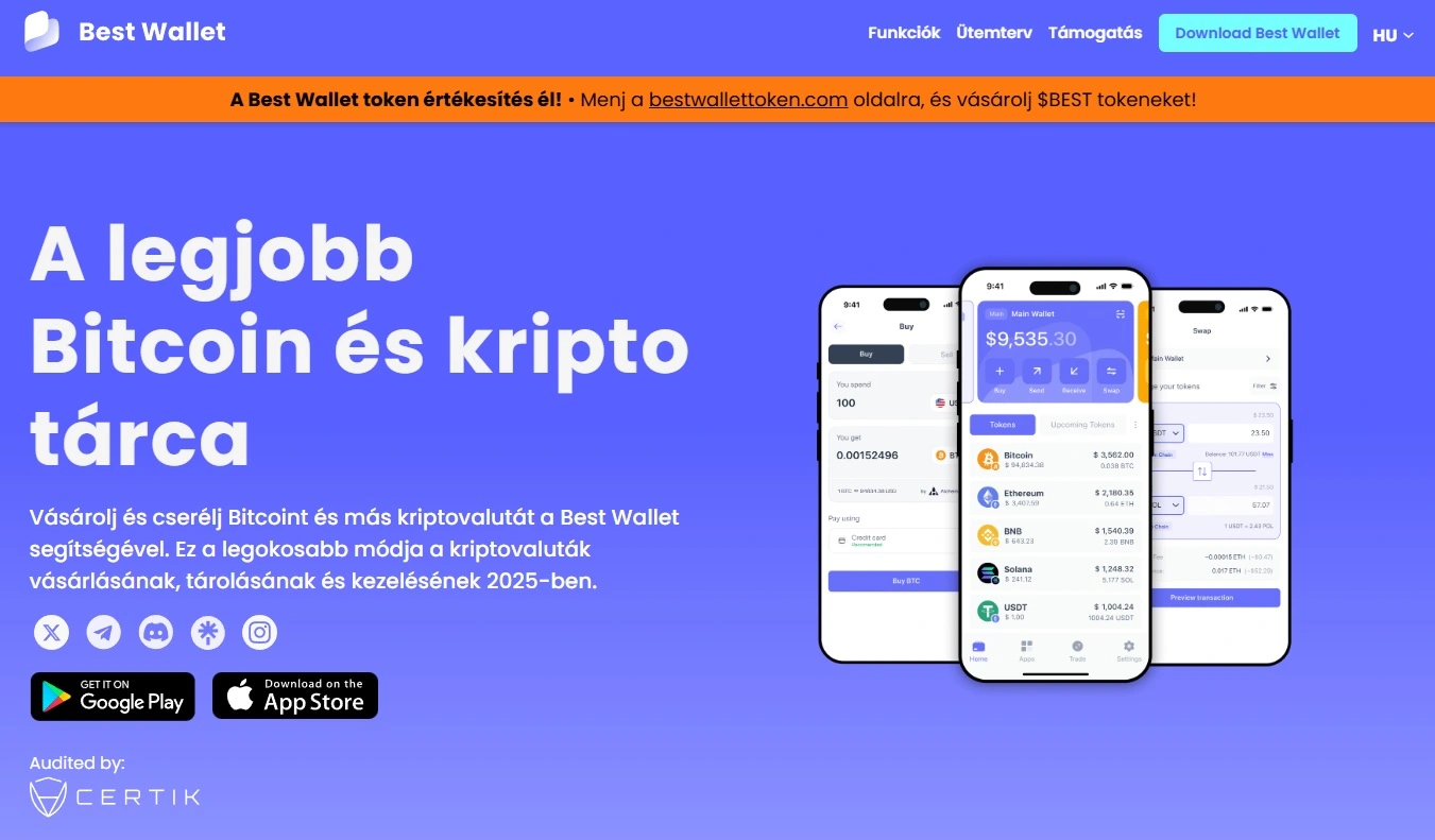 Best Wallet főoldal