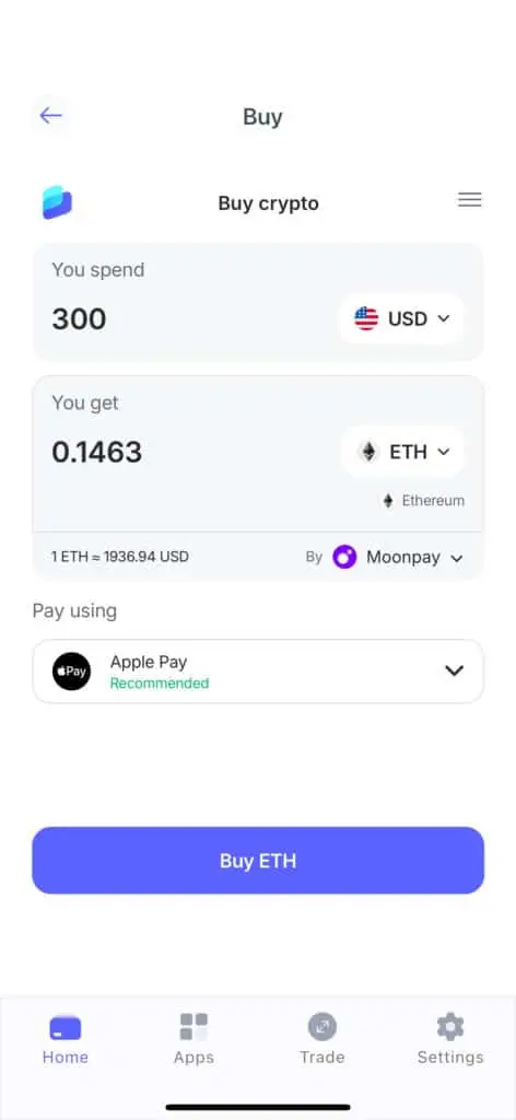 Ethereum vásárlás