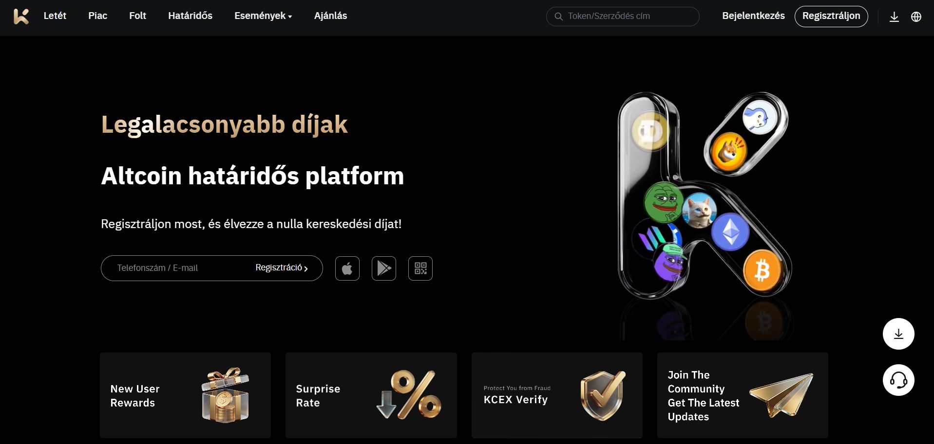 KCEX regisztráció