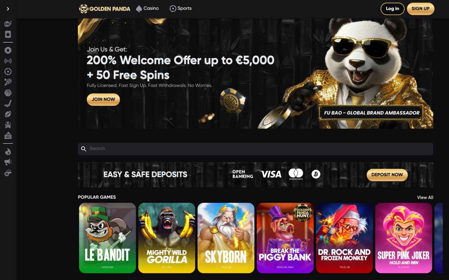 golden panda online kaszinó