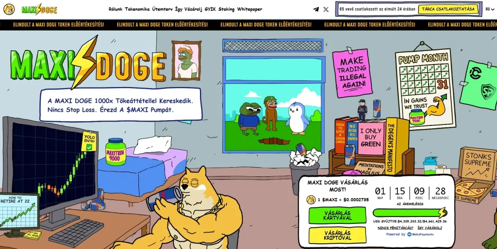 MAXI Doge weboldal